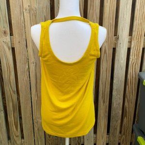 AT Loft Yellow Cutout Back Sleeveless Tank SZ S